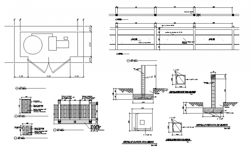 Rcc Footing Design Autocad Drawing Download - Cadbull