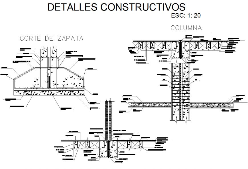 Detail Of Pile Foundation Plan And Section Dwg File - Cadbull