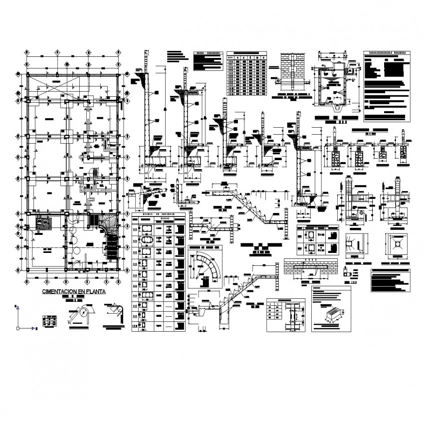 RCC Foundation Layout Plan Design PDF File Download - Cadbull