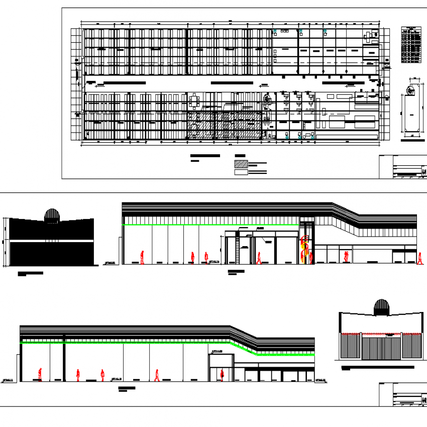 Working Plan Detail Of Office Building 2d View Layout Cad Block Autocad 