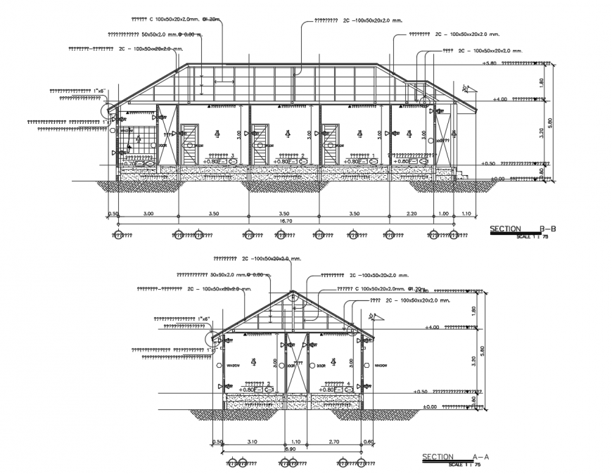 3 story residence elevation design cad file - Cadbull