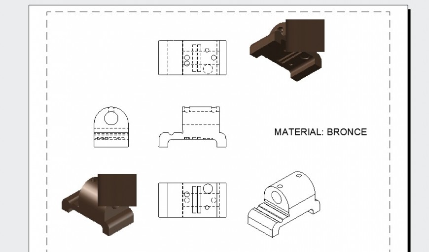 Mechanical Unit Detail 3d And 2d Model Layout File In Autocad