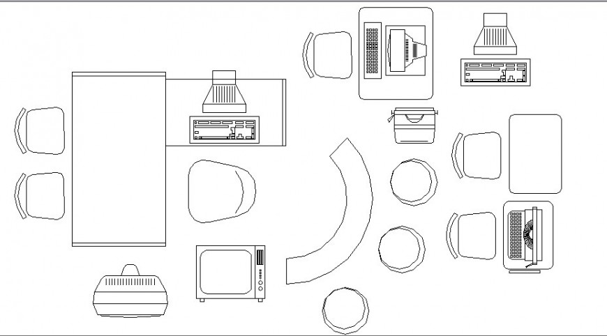 Zerox printer machine elevation block drawing details dwg file - Cadbull
