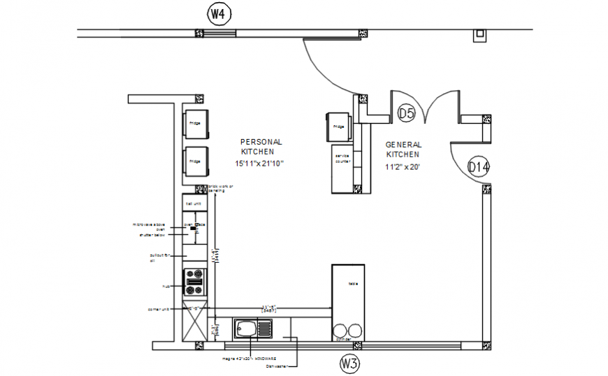 Modular Furniture Detail Drawing 3d Modular  Kitchen Cadbull