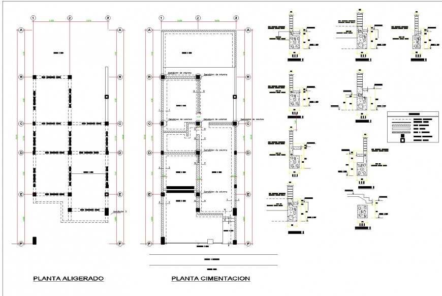 Cyclopean foundation section layout file - Cadbull