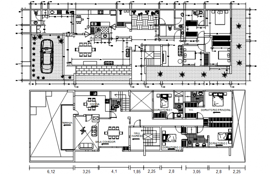 Residential House Floor Plan Architecture Layout dwg file - Cadbull
