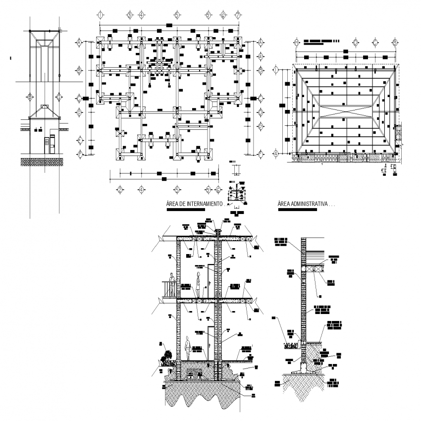 Cut constructive wall sectional details dwg file - Cadbull