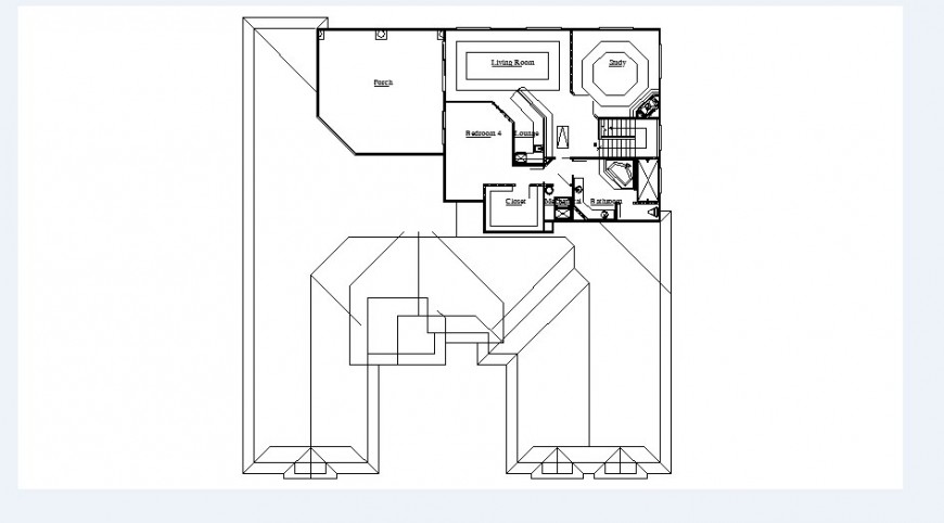 Ground And First Floor Layout Plan Of Two Flooring House Design Dwg File Cadbull