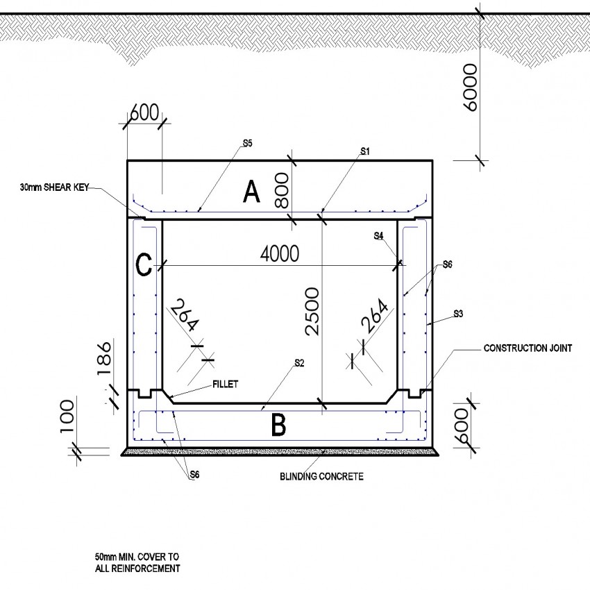 Concrete slab construction details with column dwg file - Cadbull