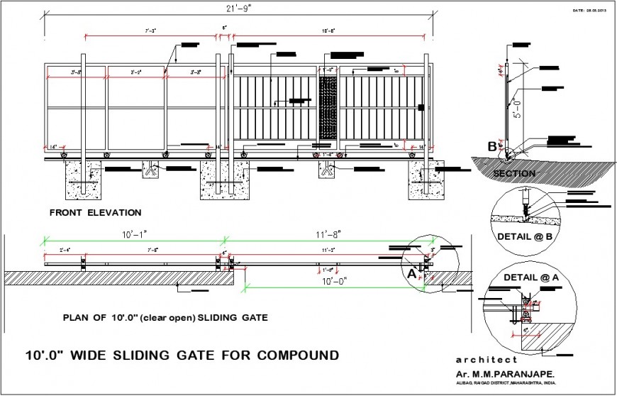 Structure with door  hinge elevation in auto cad  file Cadbull