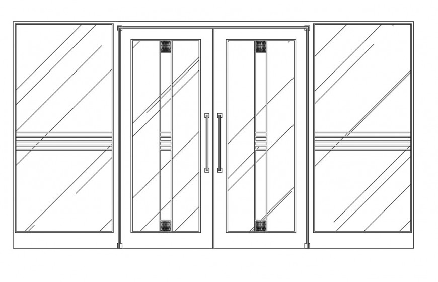  Door  design  with carpentry detail Cadbull