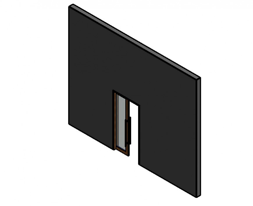 Sliding Glass Pocket Door Detail Cad Structural Block Revit