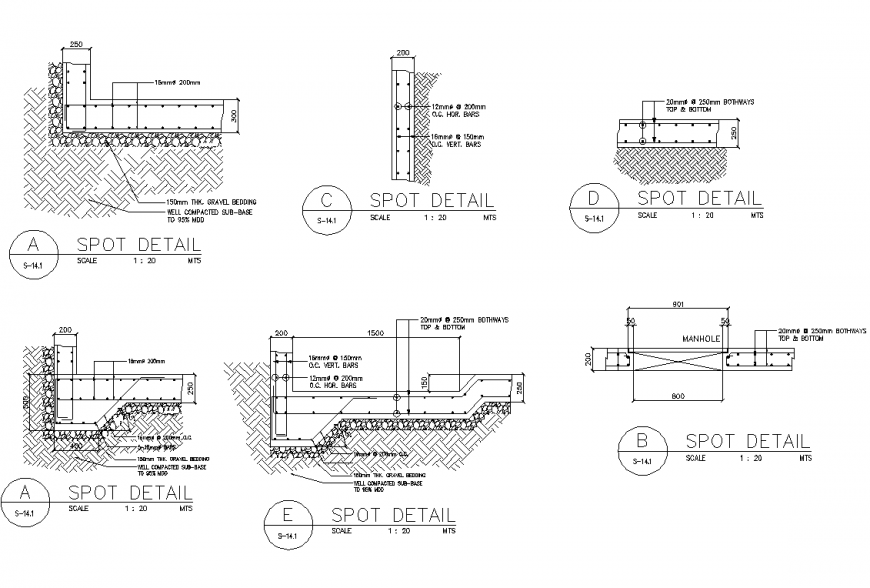 Concrete Pool Channel Design Autocad Drawings File free - Cadbull