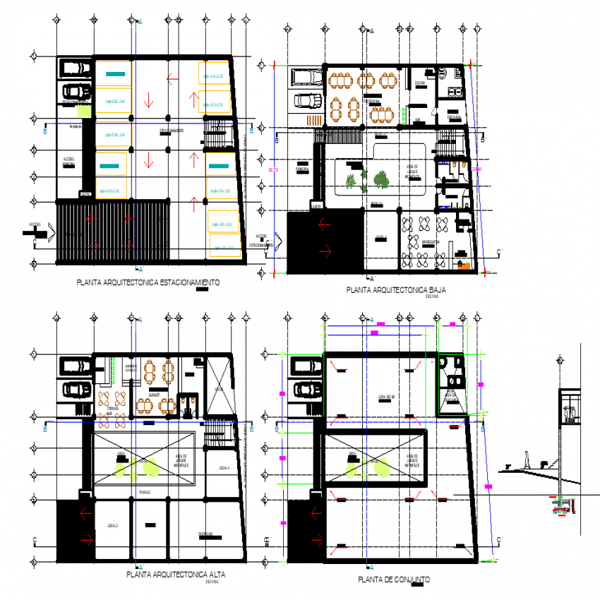 Multi-level shopping mall 3d design details dwg file - Cadbull