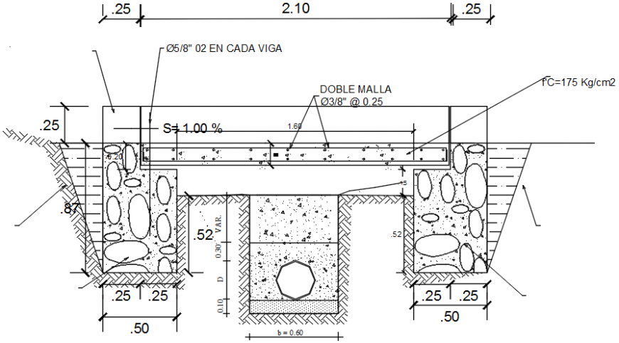 Bridge Abutment Design RCC Structure CAD drawing - Cadbull