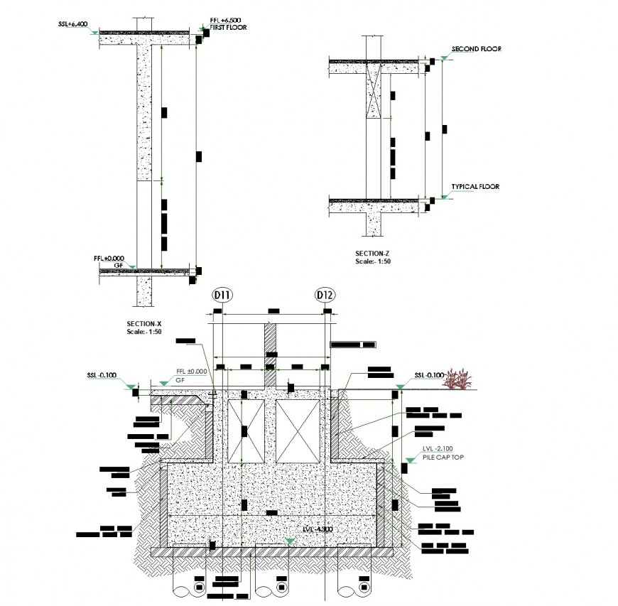 Water tap section block cad drawing details dwg file - Cadbull