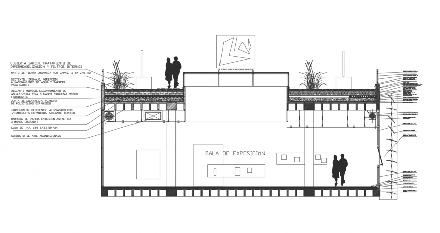 Suspended Ceiling Of Plaster Plates Section Detail Dwg File