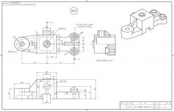 Elevator plan and section detail dwg file