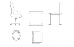 Carpentry workshop plan of school classroom dwg file