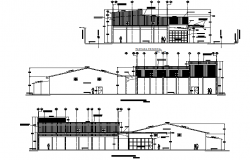 The powerhouse of a mini hydro-electric power plant plan detail dwg file.