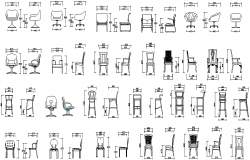 Office furniture detail dwg file