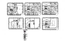 School building plan elevation section detail view dwg file