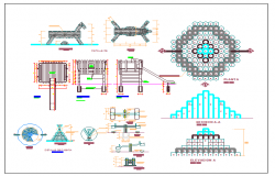 Cyclone mesh details of garden perimeter fence dwg file - Cadbull