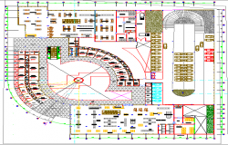 Shopping mall plan layout details dwg file