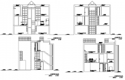 Commercial building plan layout details dwg file