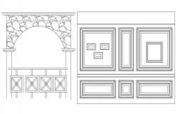 Wooden Frame sections and drawing autocad dwg files