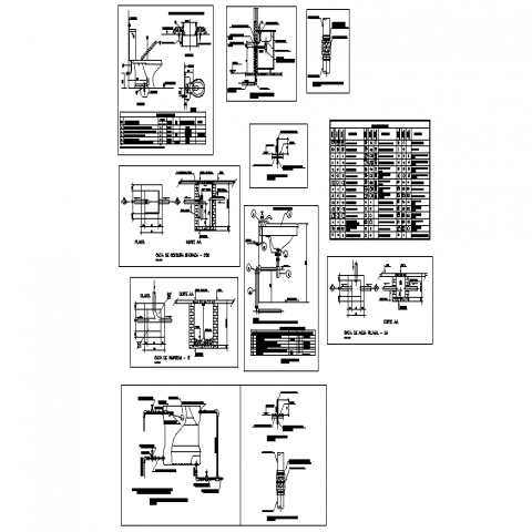 Sanitary Ware Drawing and detail in autocad dwg files