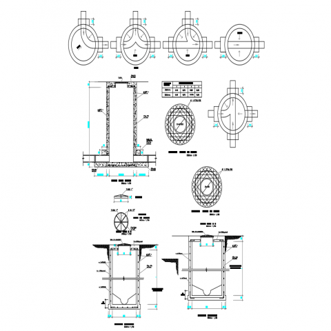 Plumbing detail and sections
