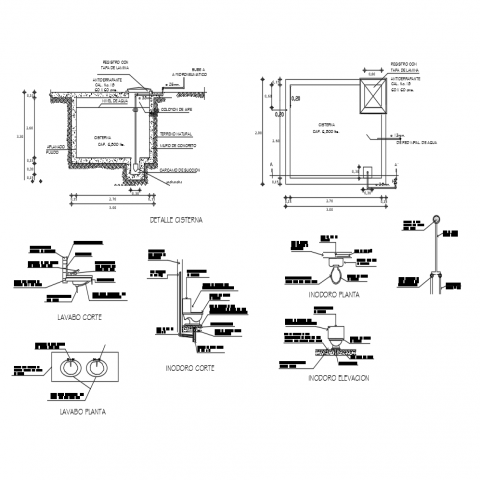 Plumbing detail and sections