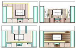 Tv. unit design DWG.