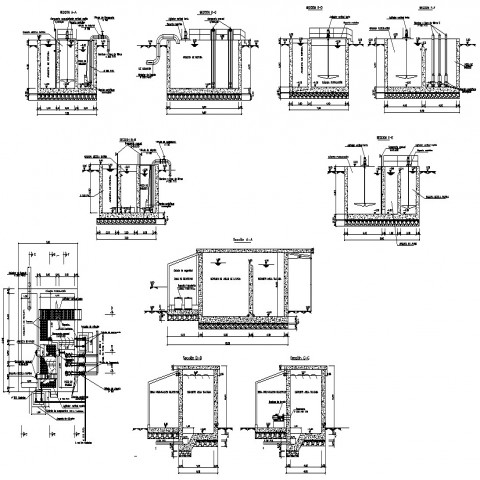 Water treatment plant cad drawing