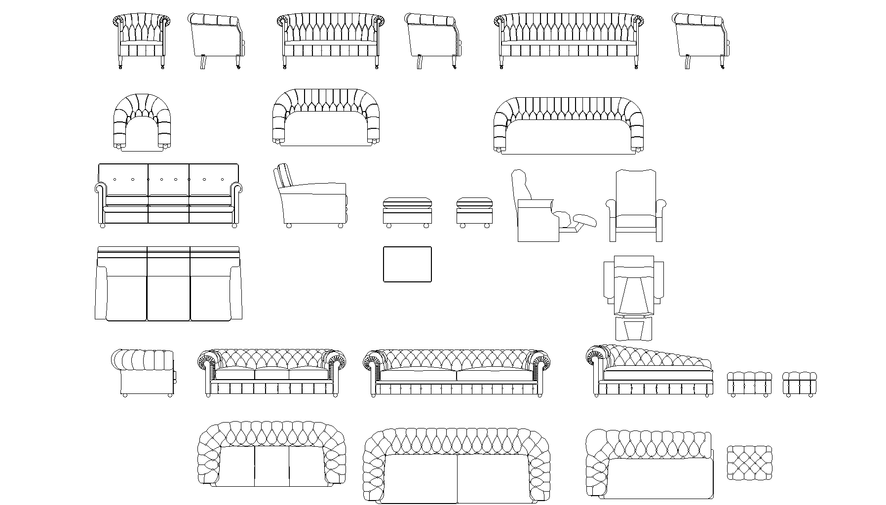 sofa cad block download