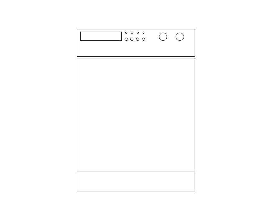 Washing Machine Cad Block Design Free AutoCAD Drawings - Cadbull