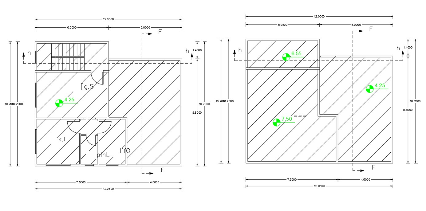  1200  SQ  FT  House  Floor Plans  AutoCAD Drawing Cadbull