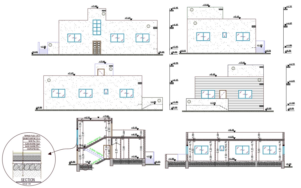 150 Square Meter House Building Design AutoCAD File - Cadbull