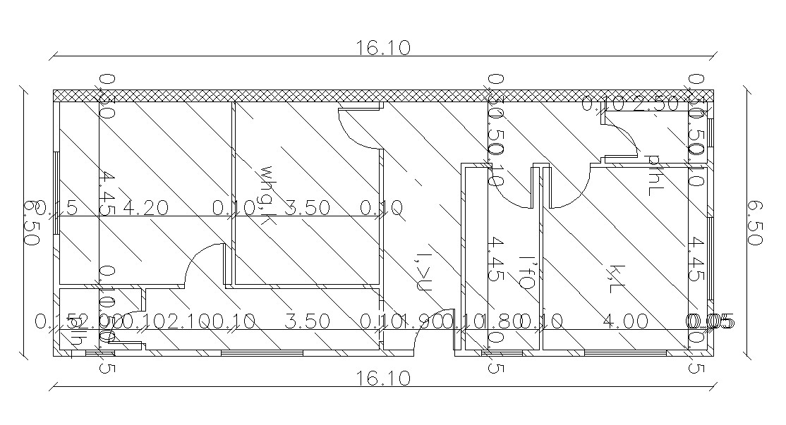 16.10 X 6.50 Meter Residential House CAD File - Cadbull