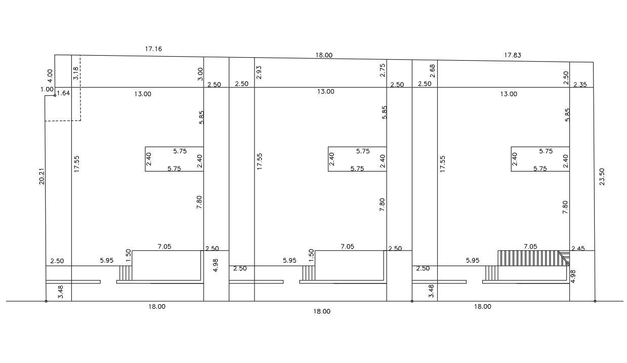 18 X 20 House Site Plot Plan AutoCAD Drawing - Cadbull