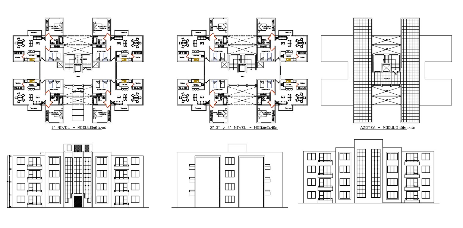 Creative Apartment Plan Autocad File for Simple Design