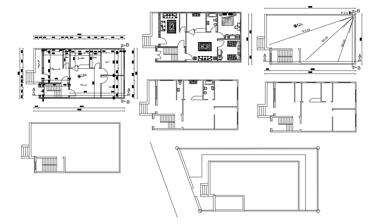 2 BHK House Ground Floor Plan With Furniture Layout 