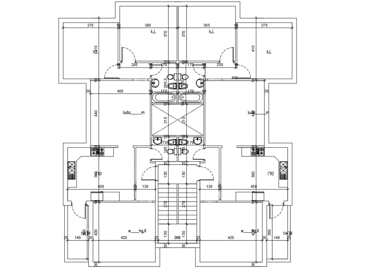 2 Bedroom Apartment Simple Floor Plan Dwg File Cadbull