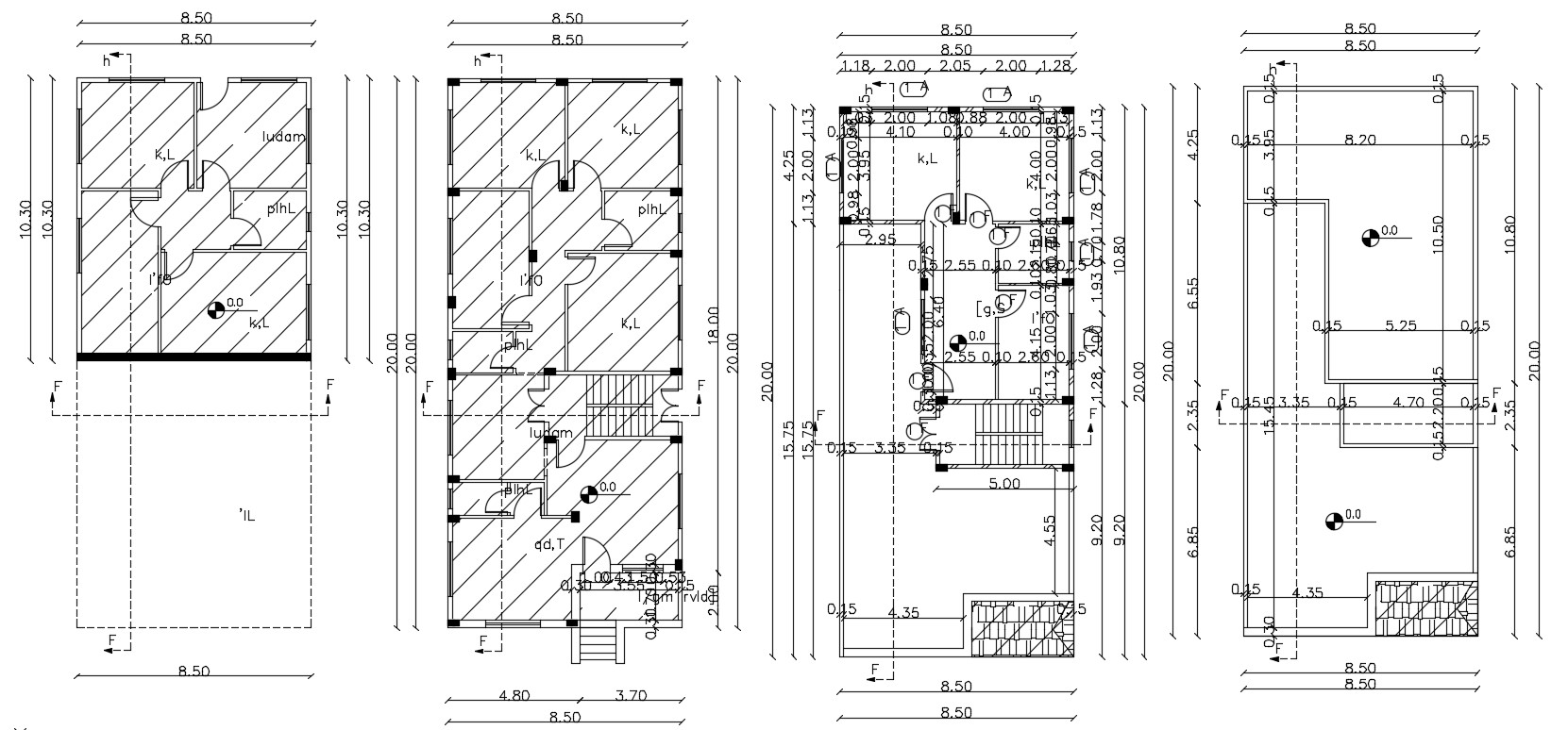 26' X 32' House Plan AutoCAD Floor Plan Design - Cadbull