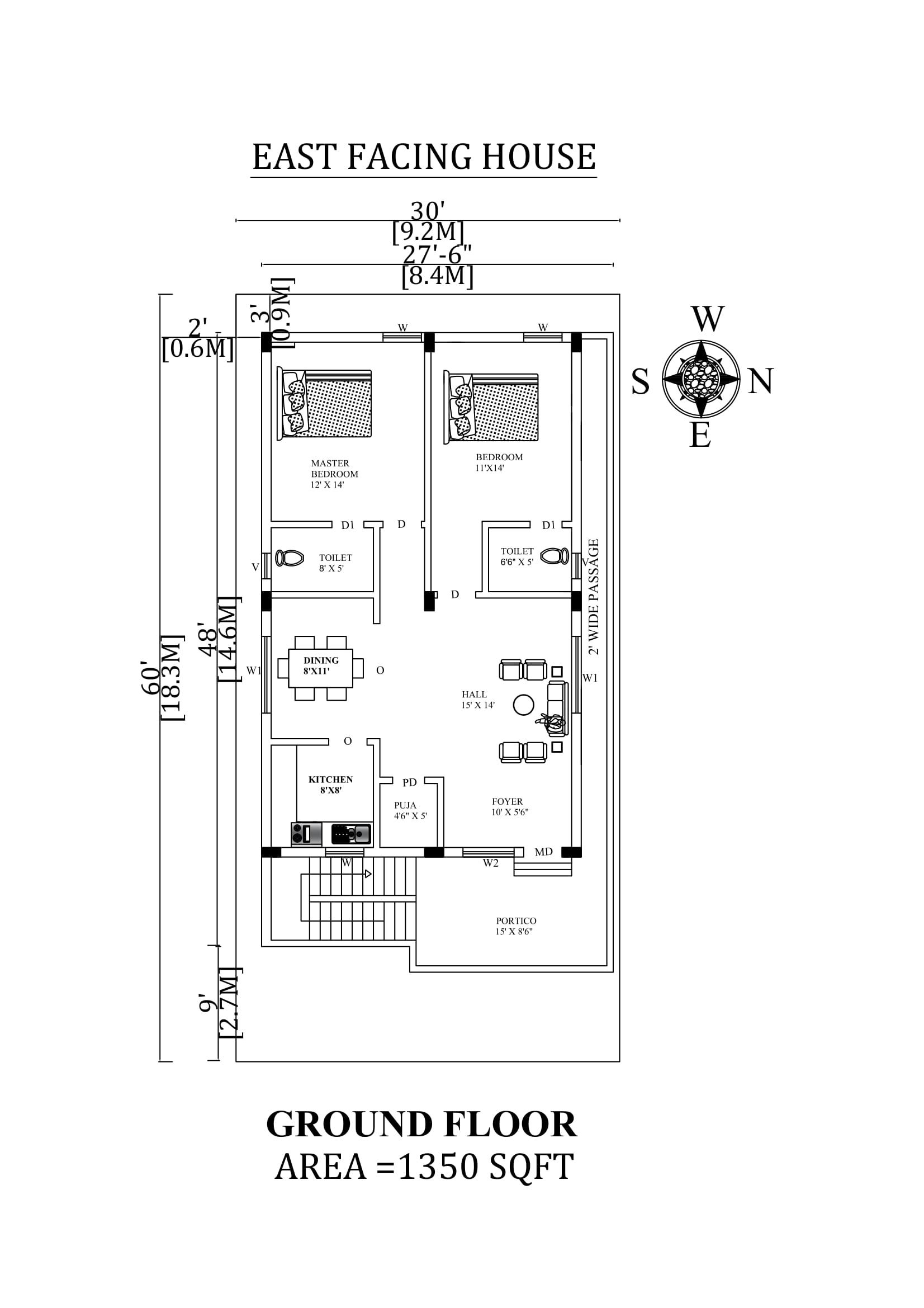 27-6-x-48-the-perfect-2bhk-east-facing-house-plan-as-per-vastu-shastra-autocad-dwg-and-pdf