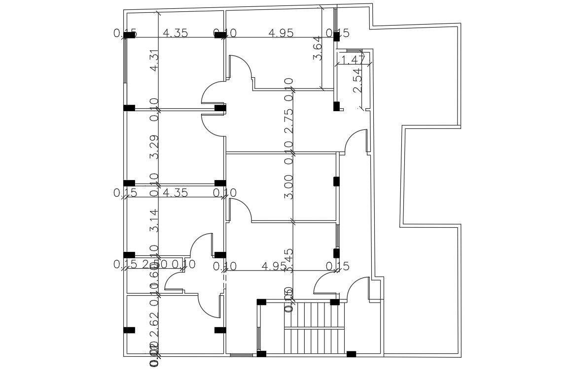 2 BHK Apartment Plan Free Download DWG File - Cadbull