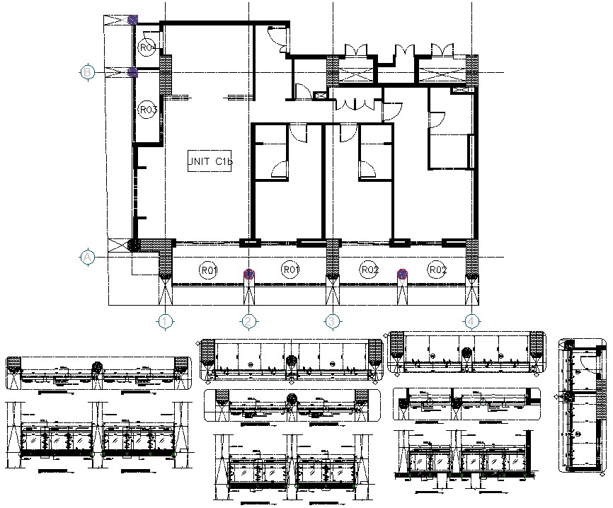 2BHK House plans a rough layout of the AutoCAD DWG file 