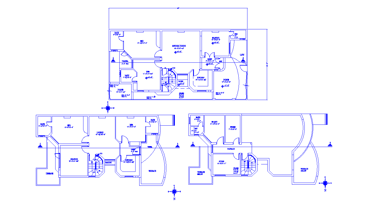  2  Bedroom  G 2  house  plan  AutoCAD  DWG file  Download  th DWG 