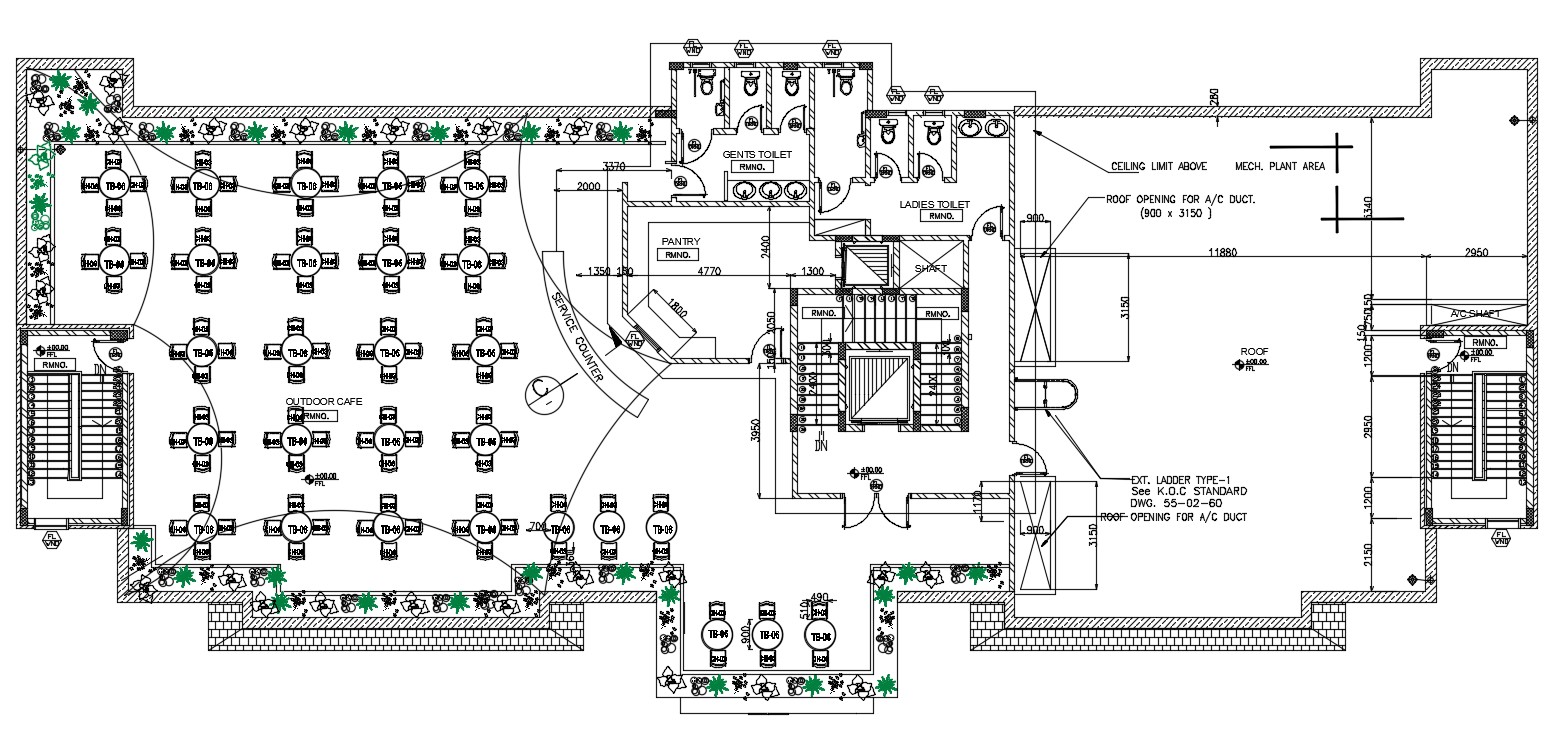 2D CAD Drawing Floor Plan Of Hotel Design DWG File - Cadbull